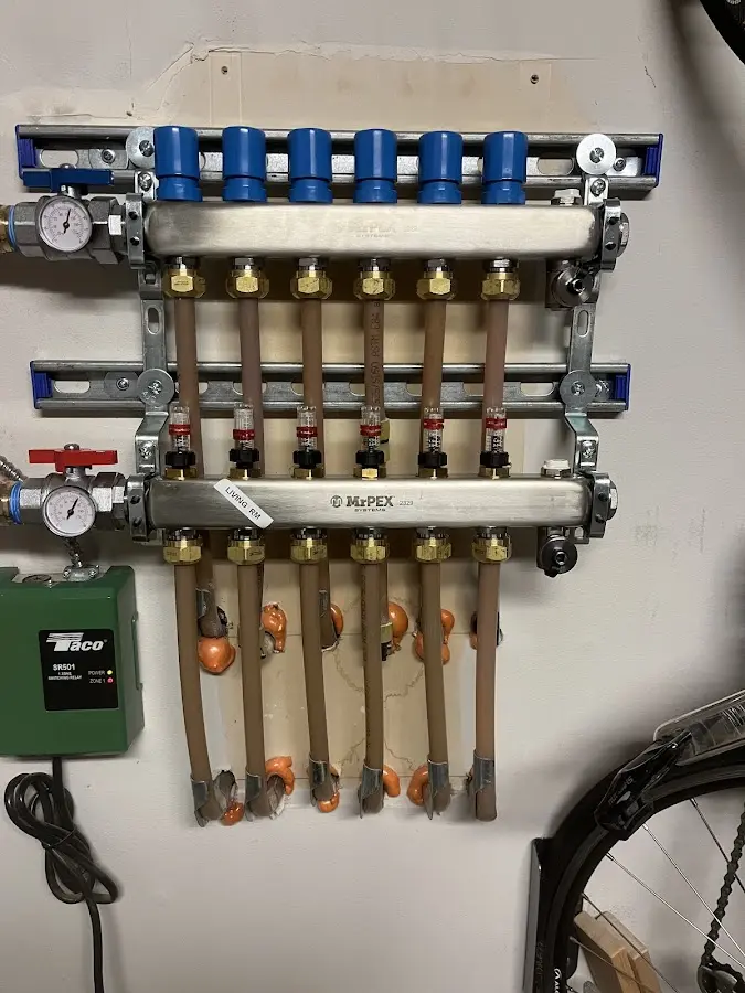 Plumber performing Gas Line Installation at a residential property in San Leandro